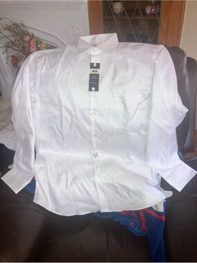 Joseph Abboud White Dress Shirt - Classic Spread Collar